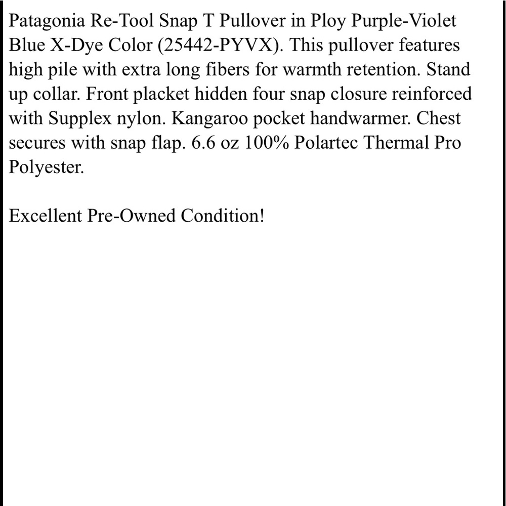 Perfect condition Patagonia pullover - Picture 8 of 8